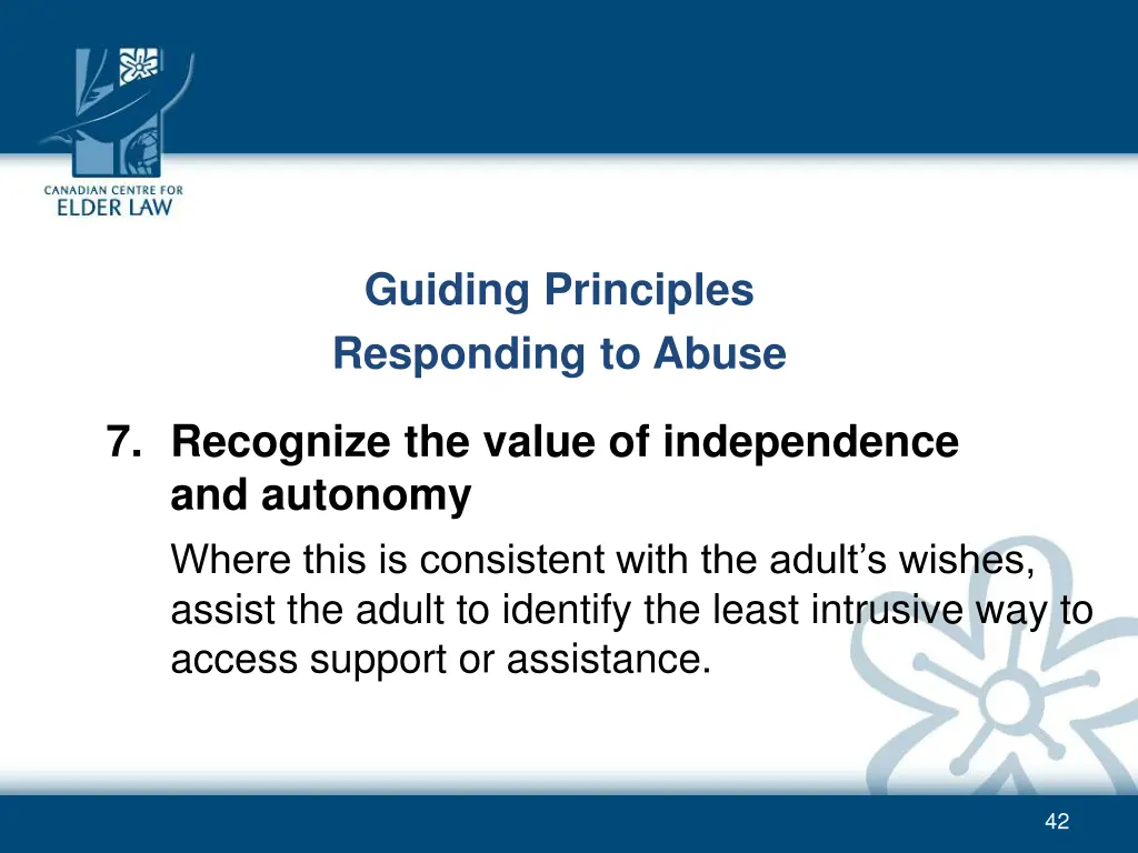 guiding principles responding to abuse 6