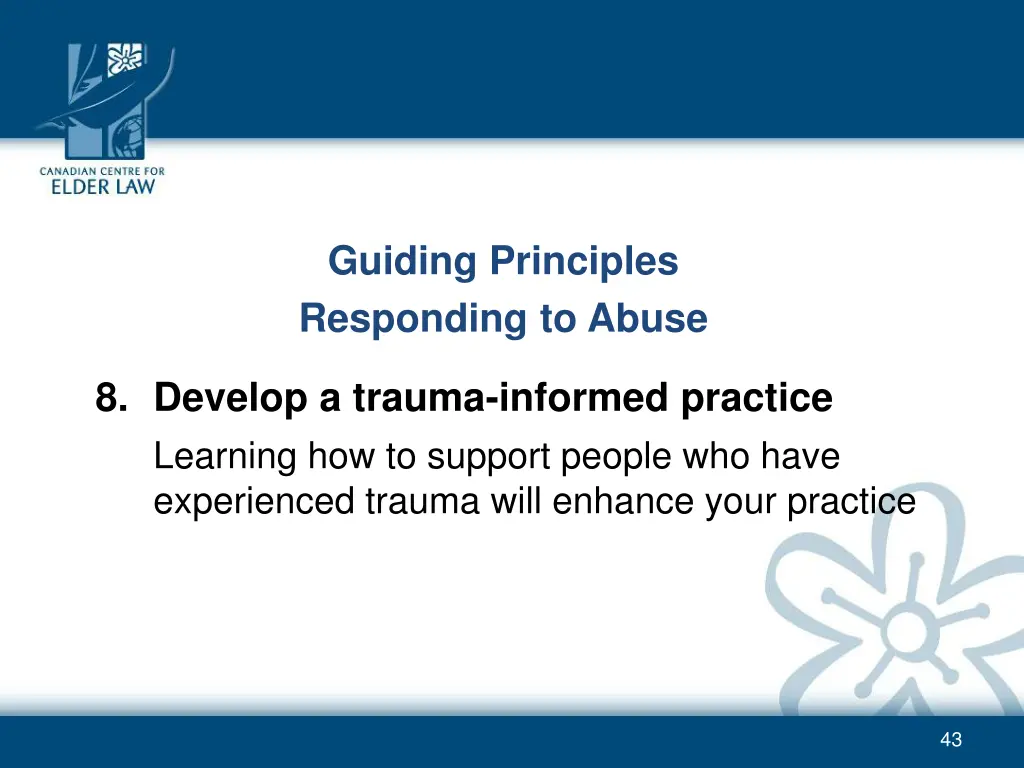 guiding principles responding to abuse 7