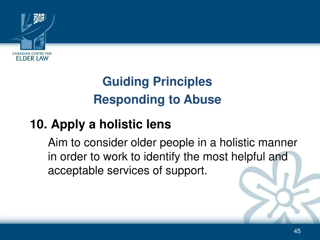 guiding principles responding to abuse 9