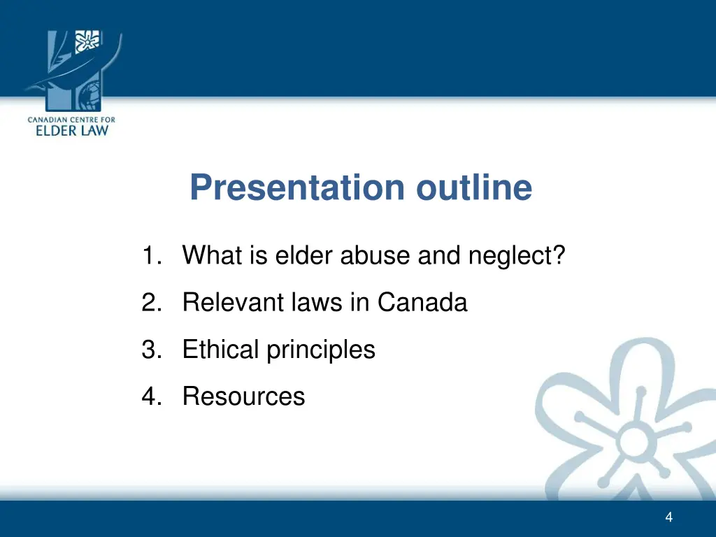 presentation outline