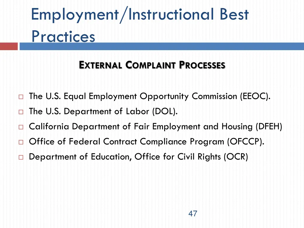 employment instructional best practices