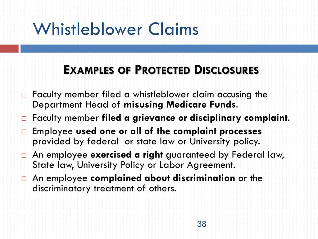 whistleblower claims