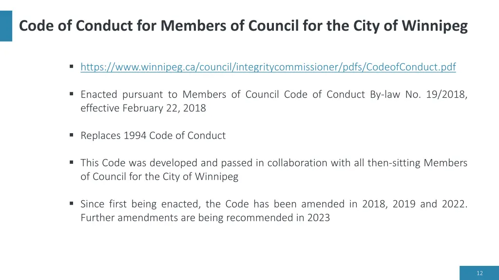 code of conduct for members of council 1