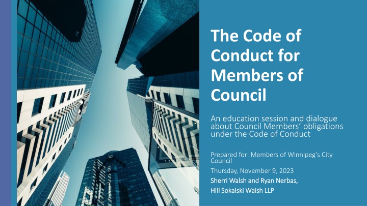 the code of conduct for members of council