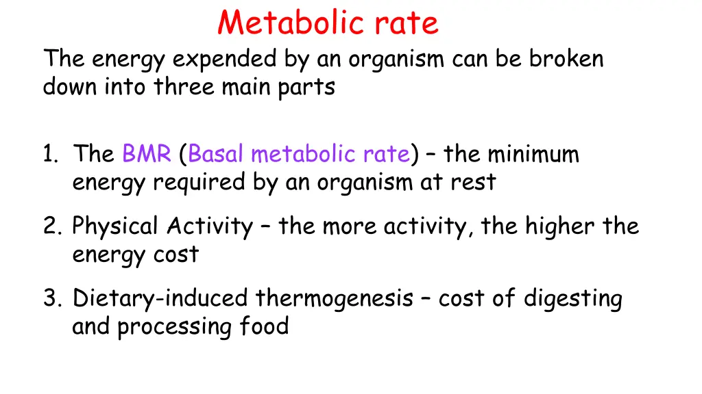 metabolic rate 1