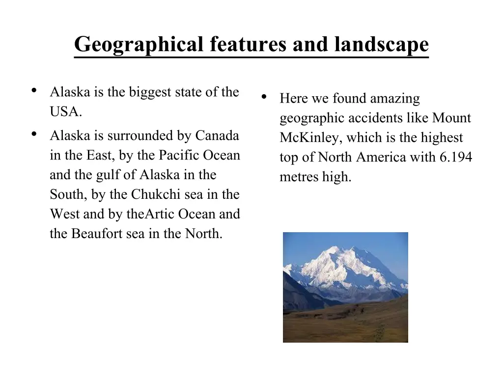 geographical features and landscape