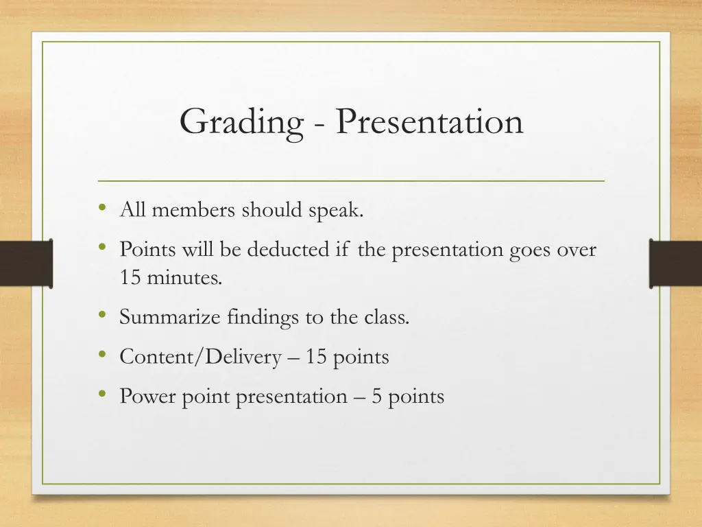 grading presentation