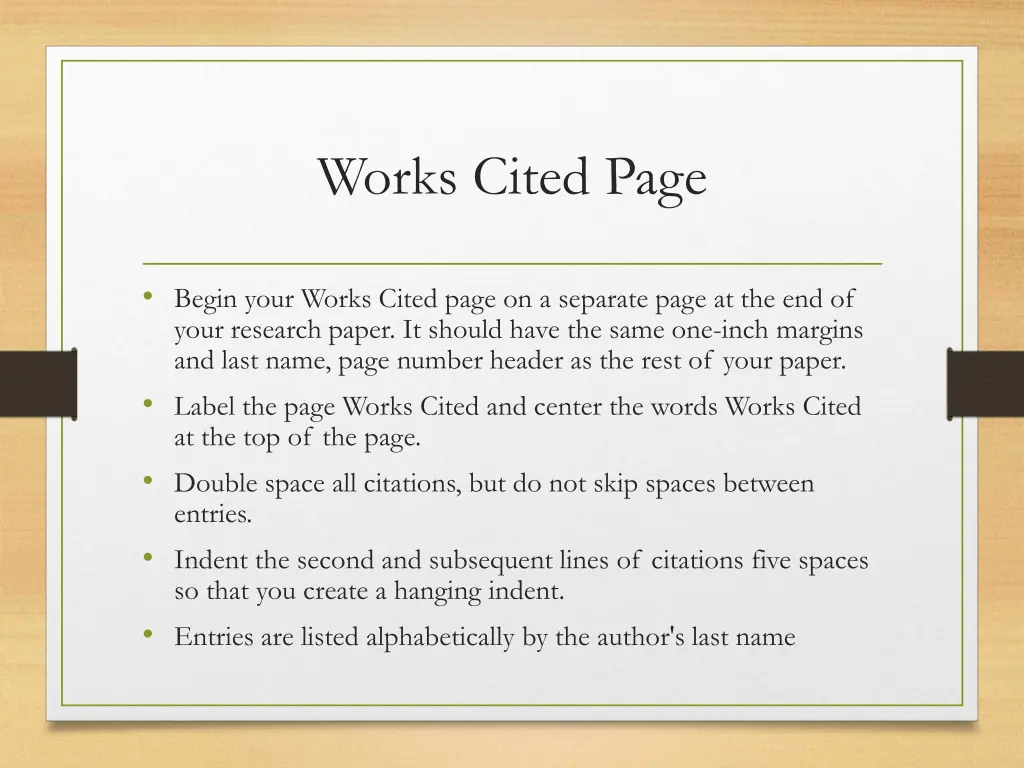 works cited page