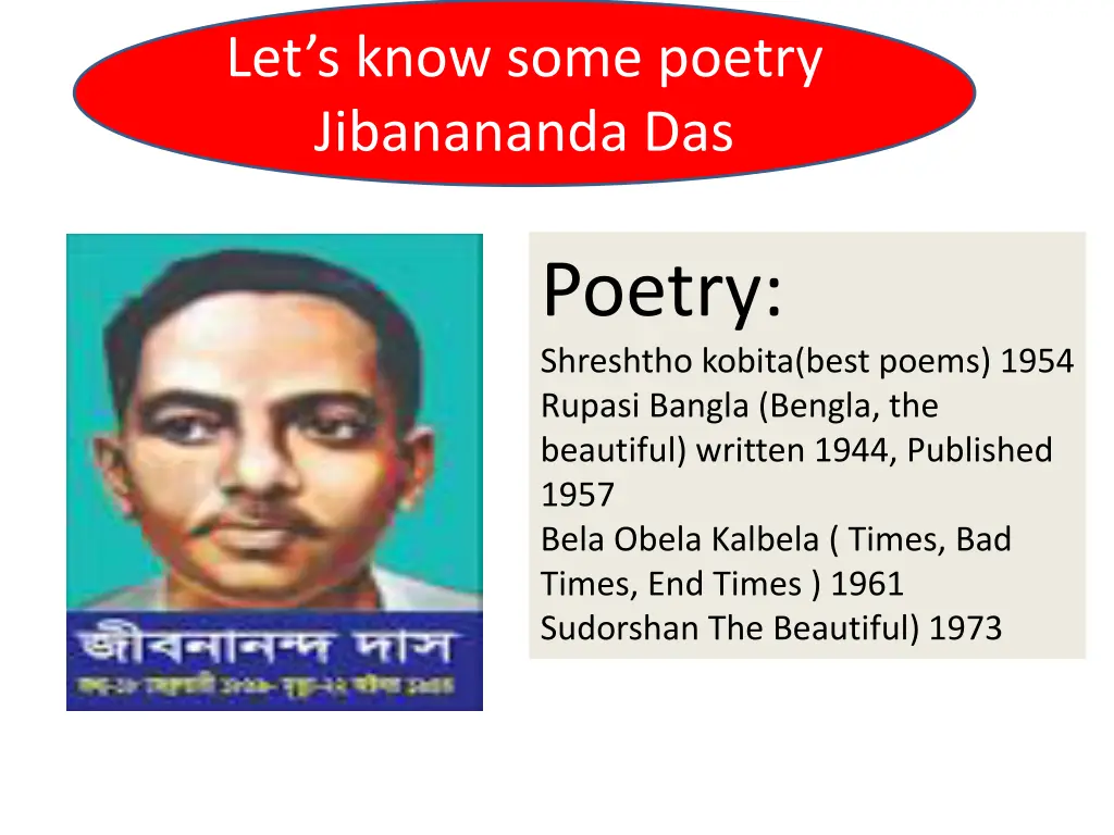 let s know some poetry jibanananda das 1