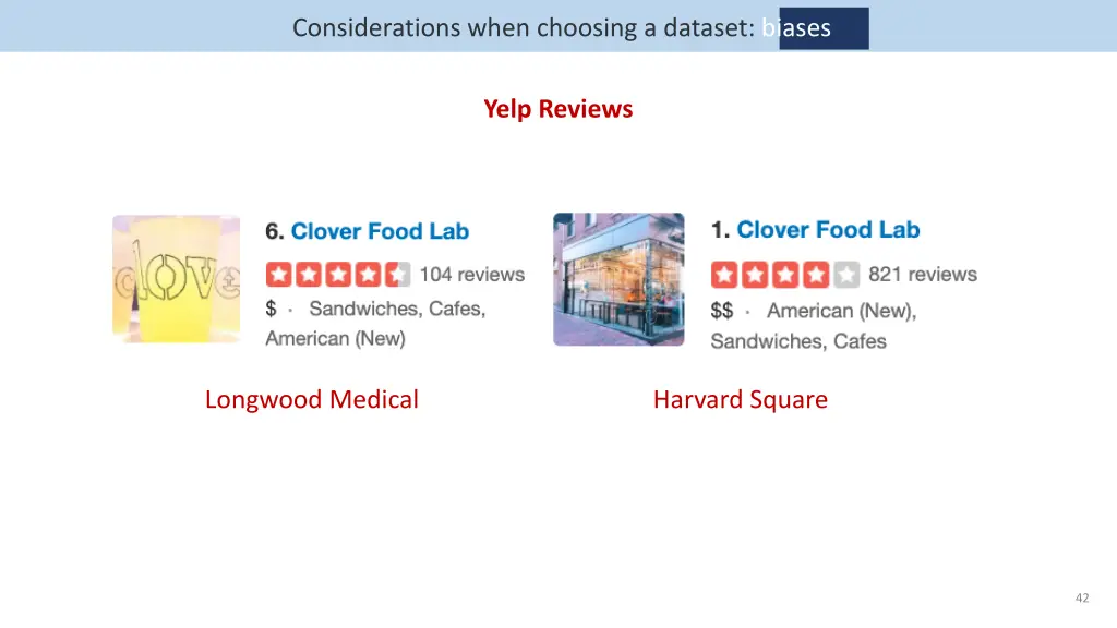 considerations when choosing a dataset biases 8