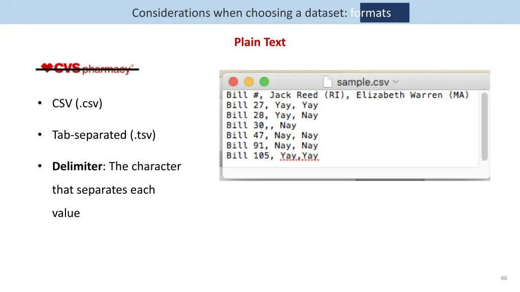 considerations when choosing a dataset formats 2