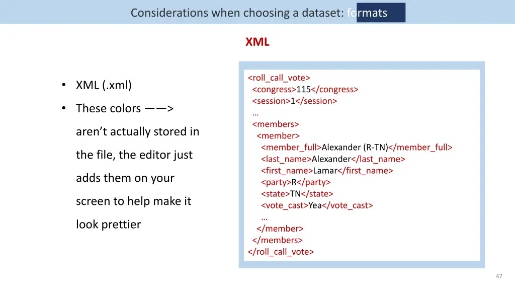 considerations when choosing a dataset formats 3