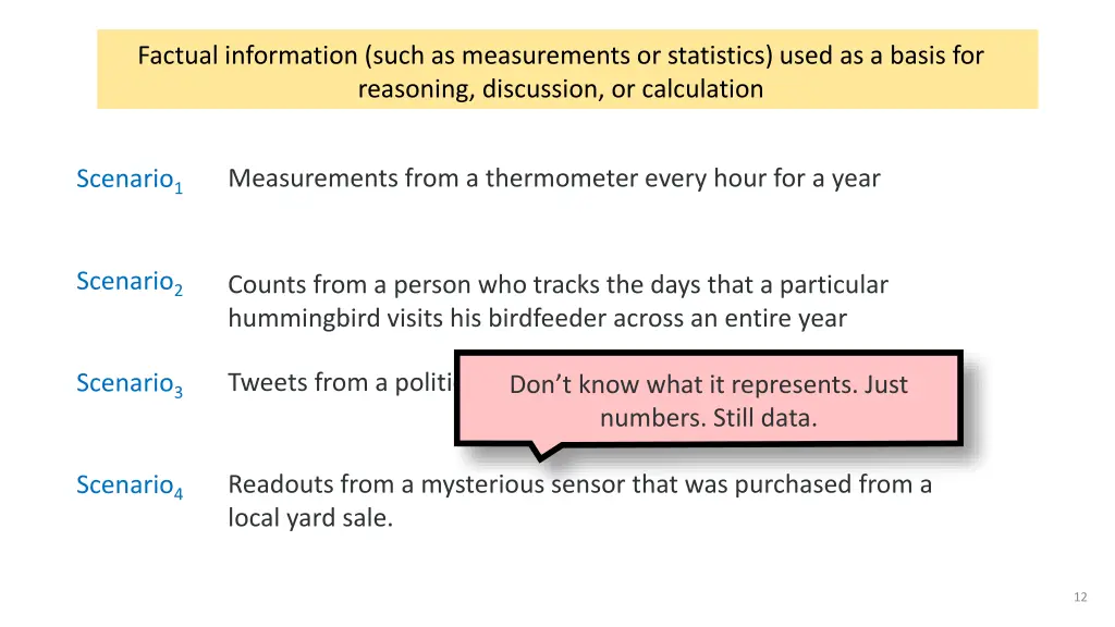 factual information such as measurements 3