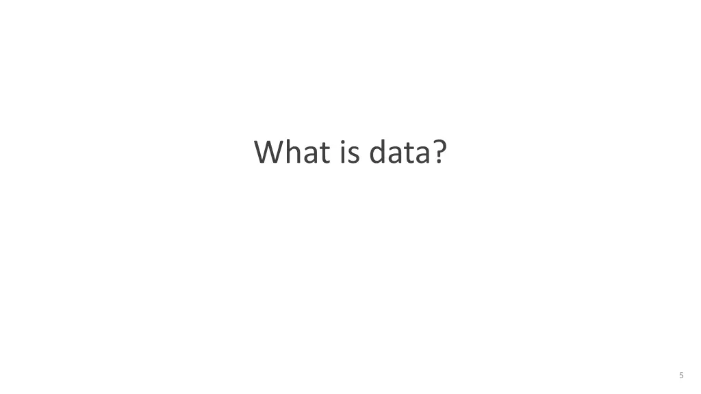 what is data