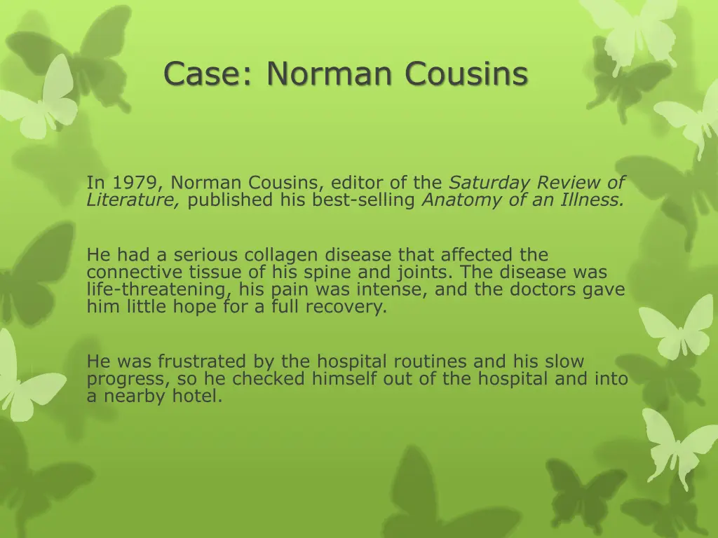 case norman cousins