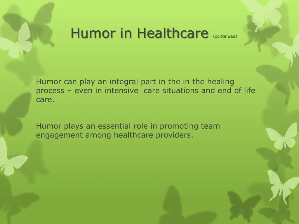 humor in healthcare continued