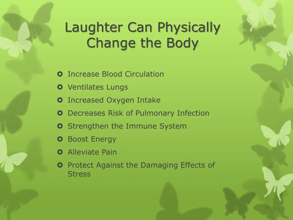 laughter can physically change the body