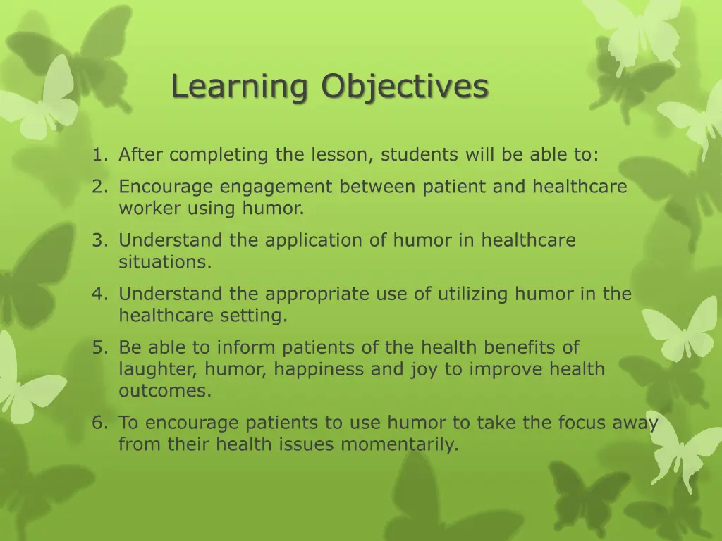 learning objectives