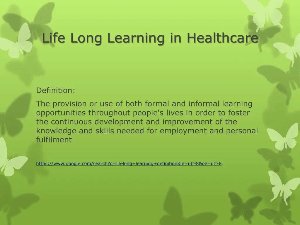 life long learning in healthcare