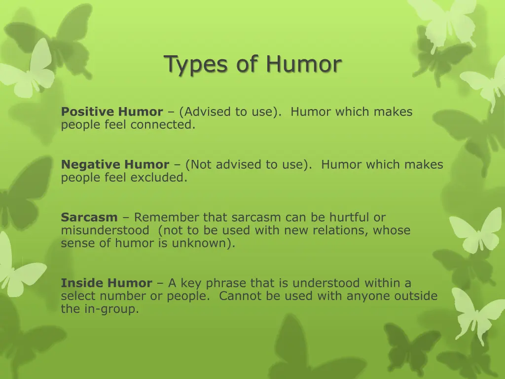 types of humor