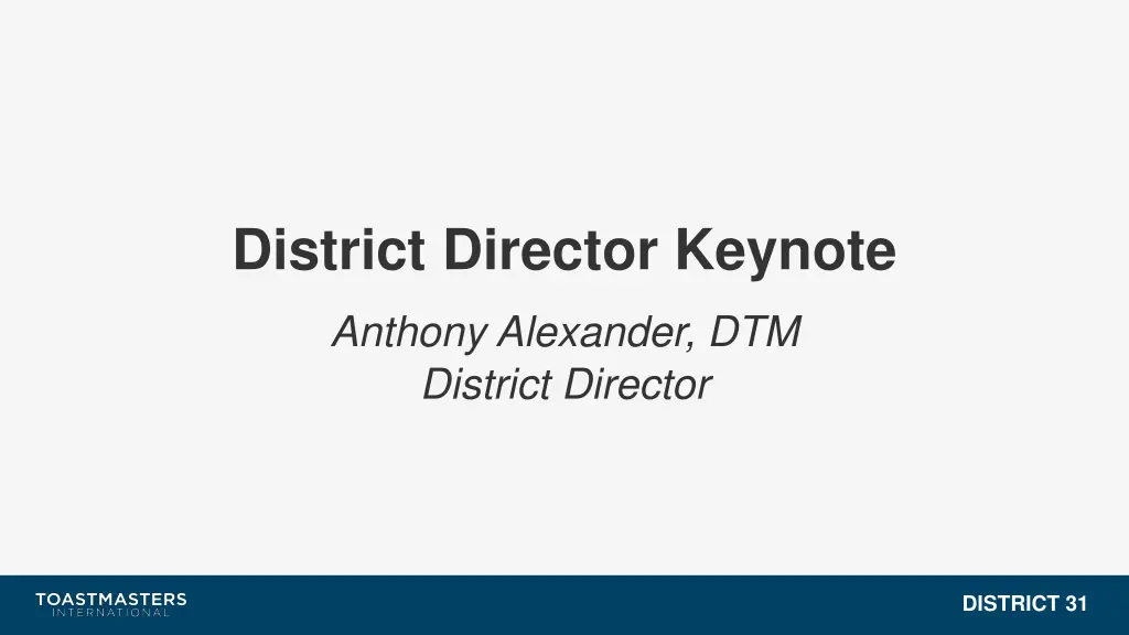 district director keynote