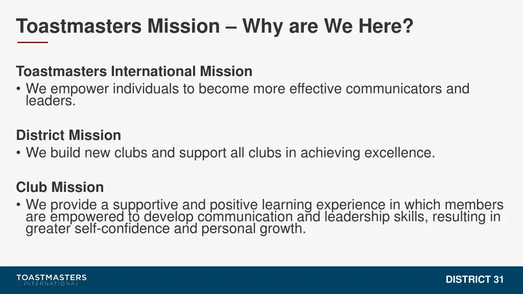 toastmasters mission why are we here