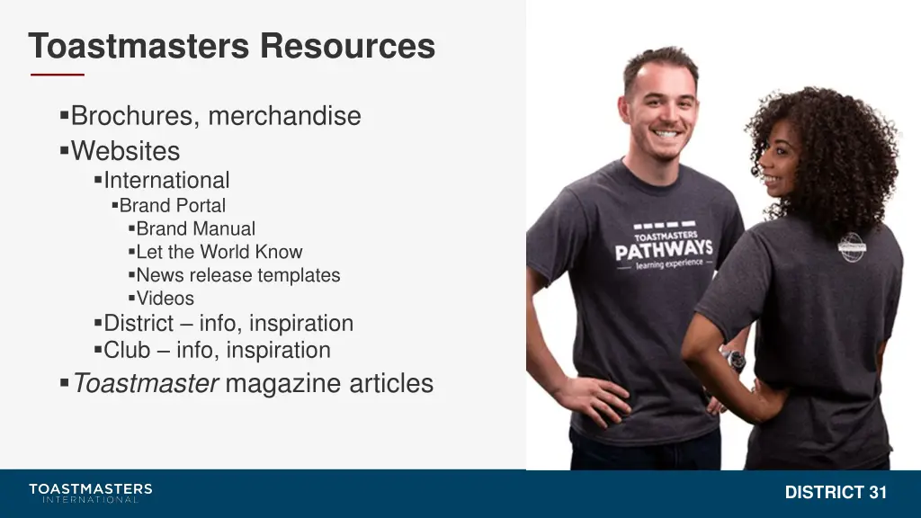 toastmasters resources