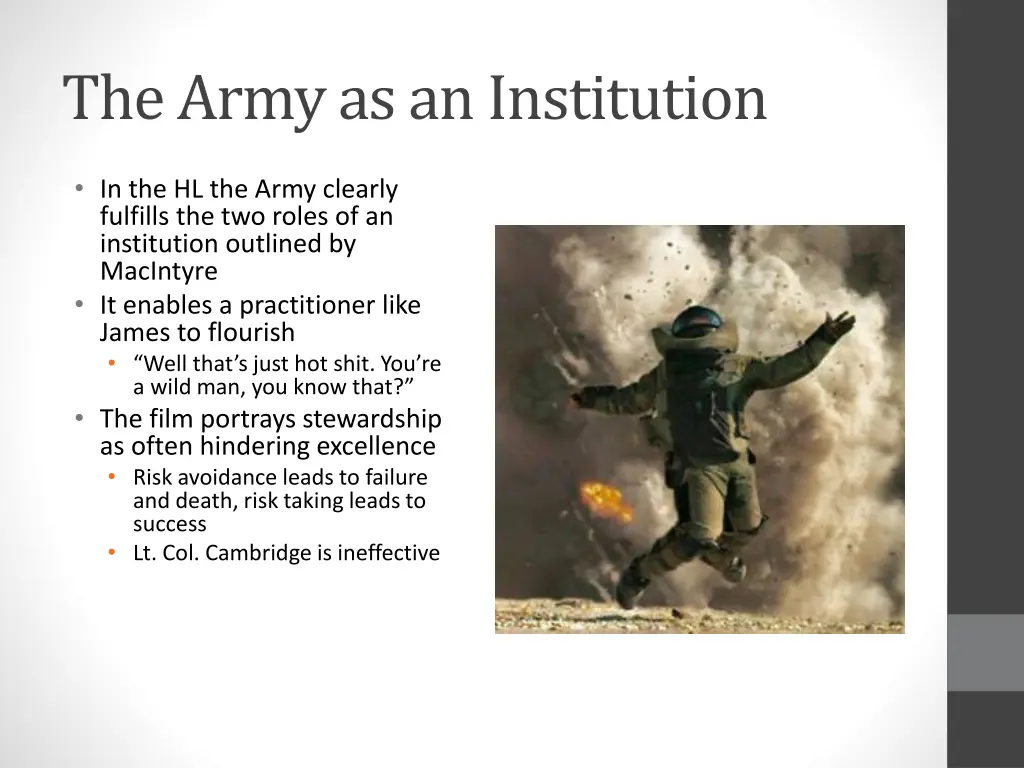 the army as an institution