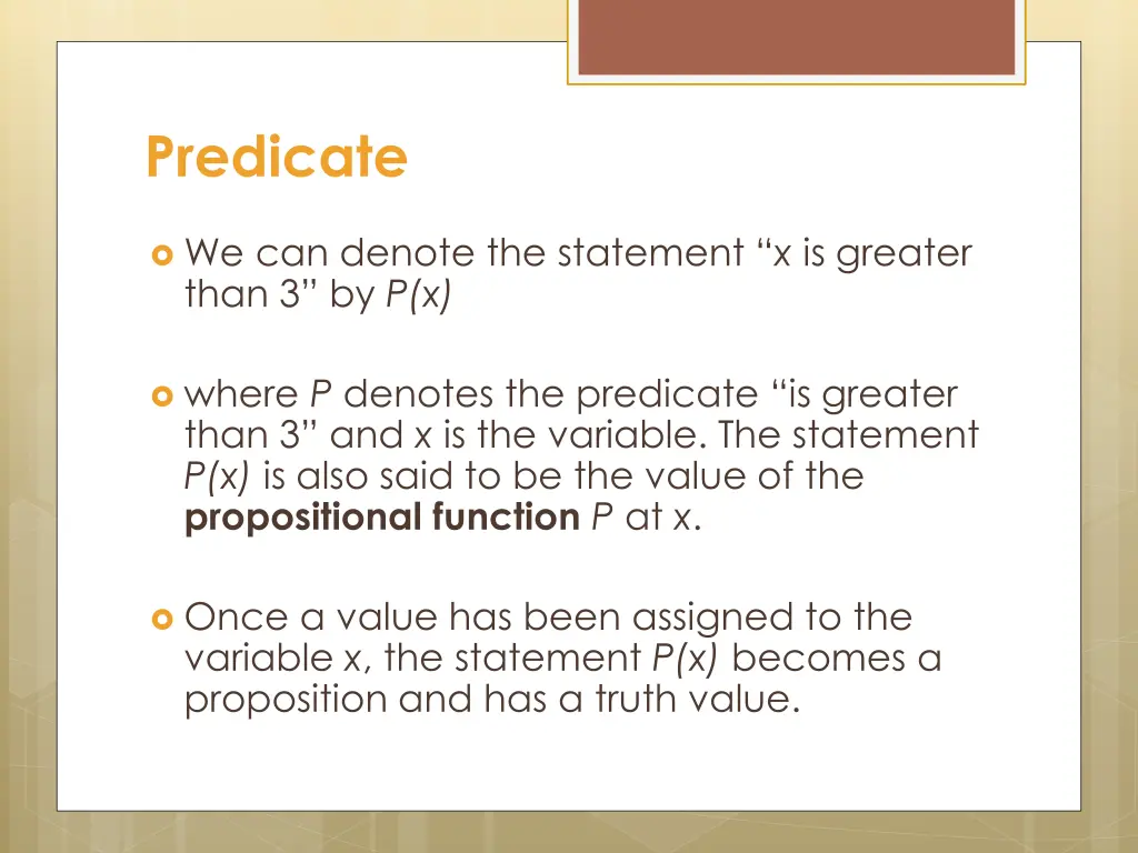 predicate 1