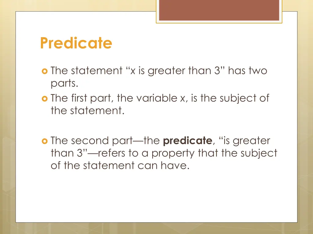 predicate