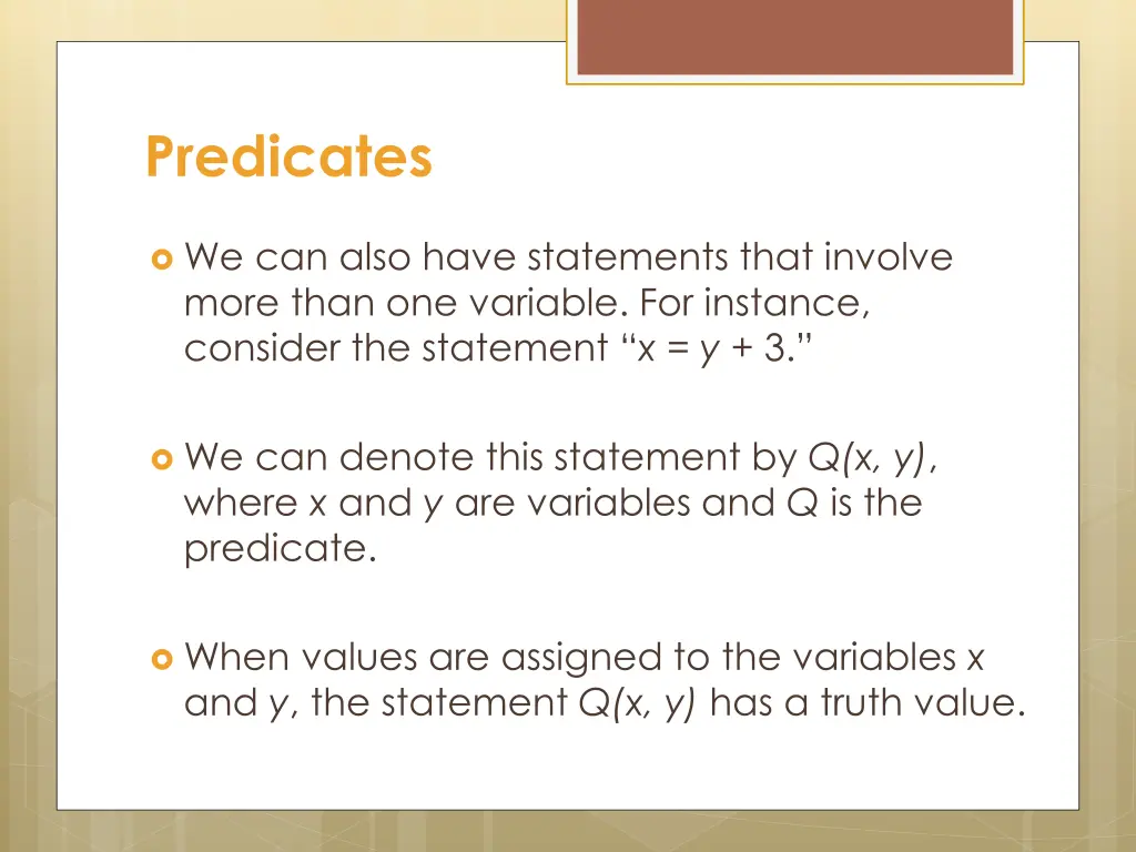 predicates 1