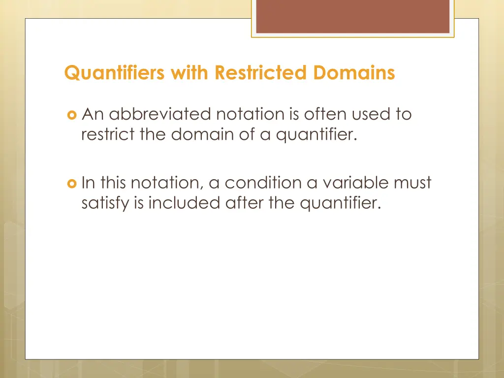 quantifiers with restricted domains