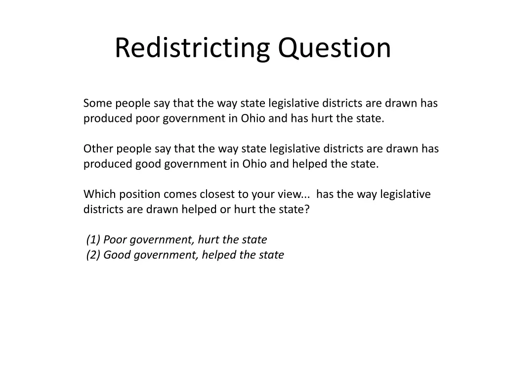 redistricting question