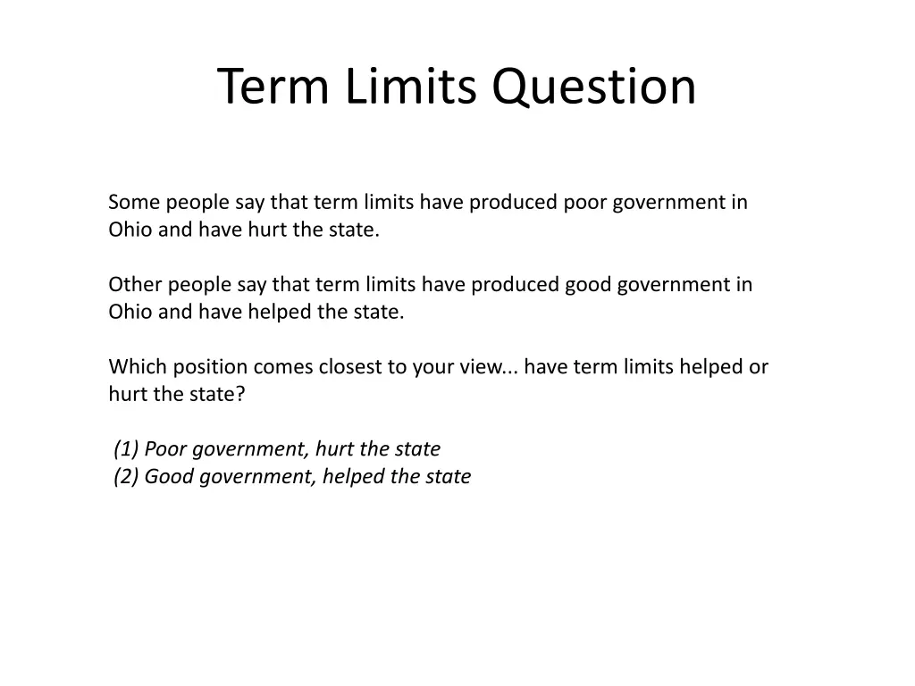 term limits question