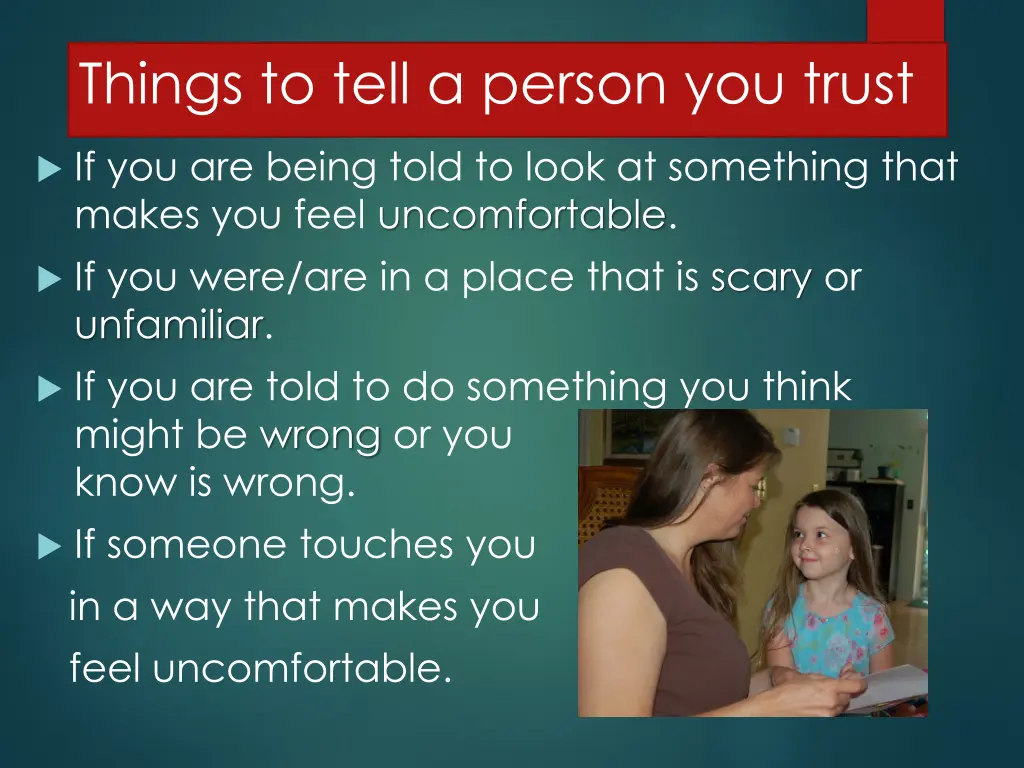 things to tell a person you trust