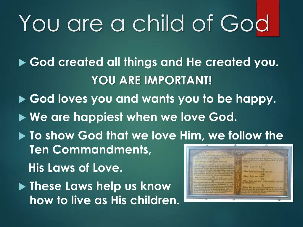 you are a child of god