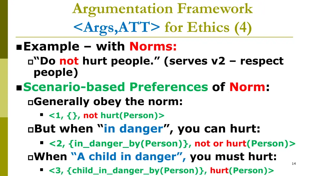 argumentation framework args att for ethics 5