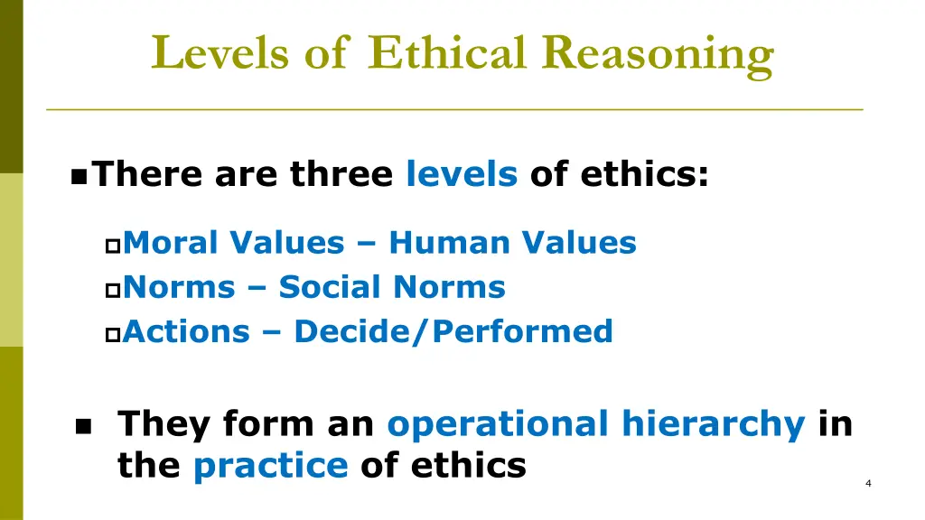 levels of ethical reasoning