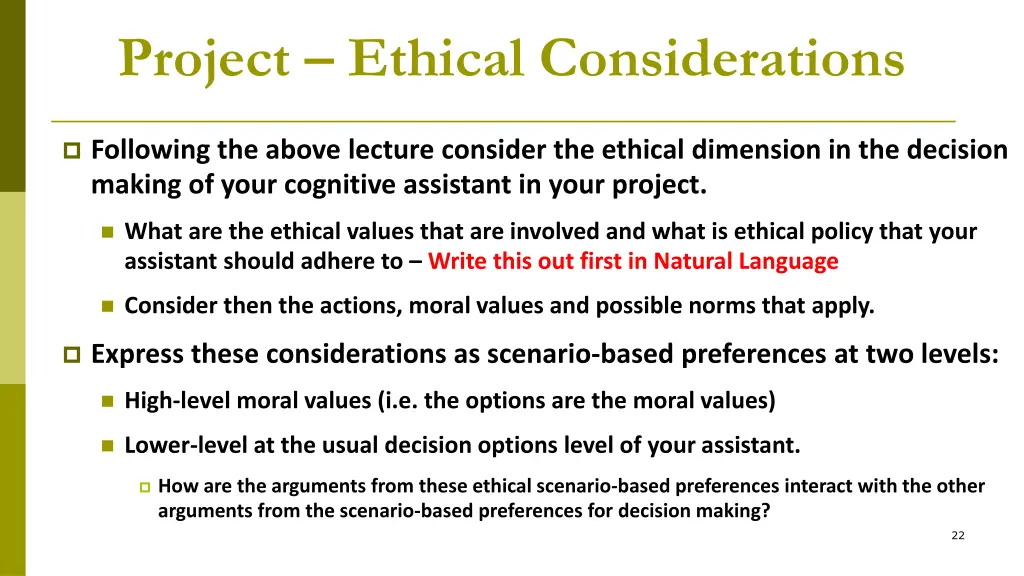 project ethical considerations