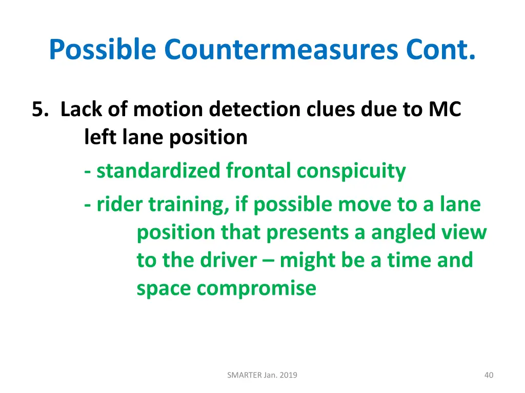 possible countermeasures cont 1