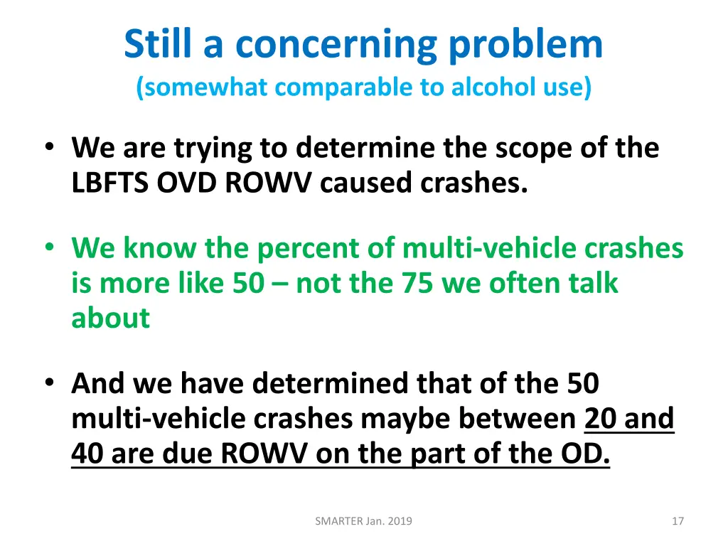 still a concerning problem somewhat comparable