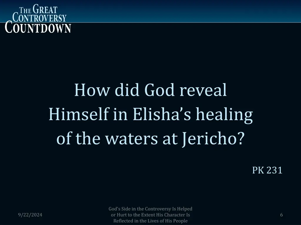 how did god reveal himself in elisha s healing