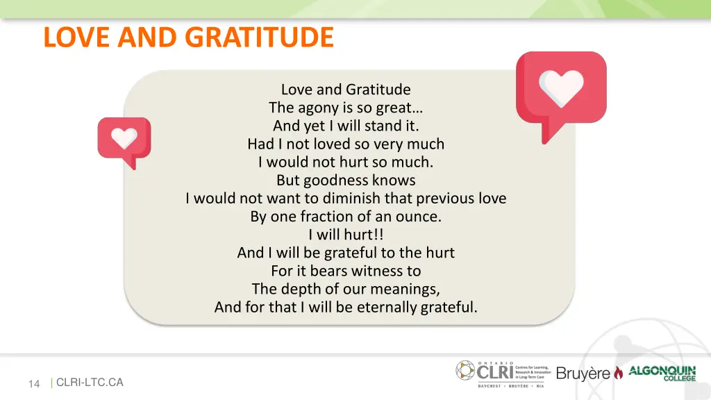 love and gratitude