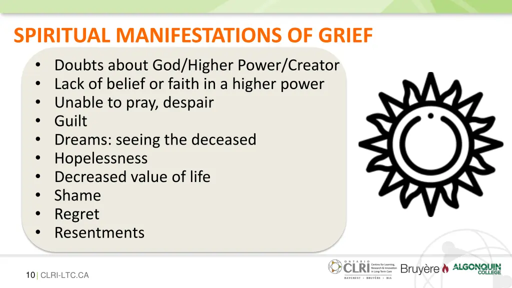 spiritual manifestations of grief doubts about