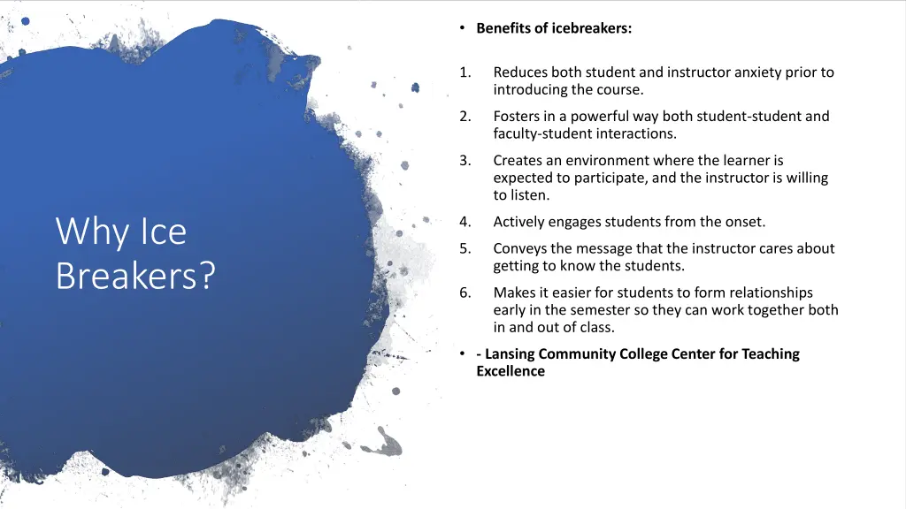 benefits of icebreakers