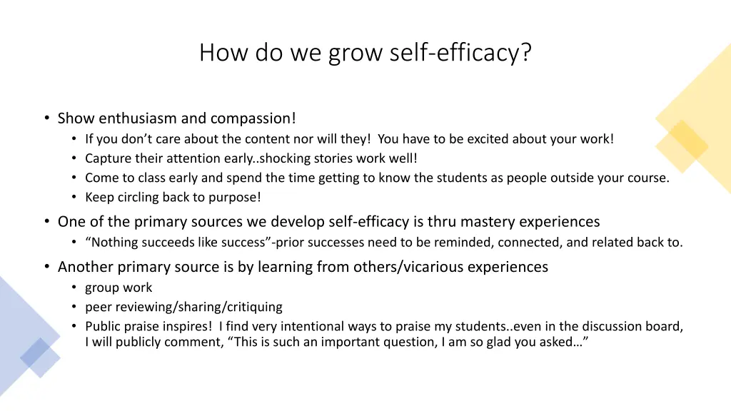 how do we grow self efficacy