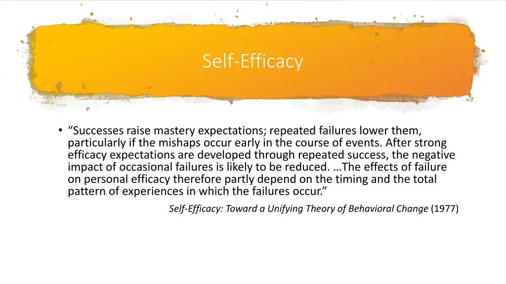 self efficacy