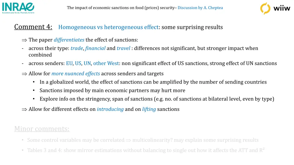 the impact of economic sanctions on food prices 8