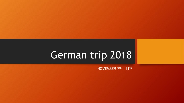 german trip 2018