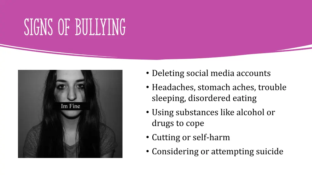 signs of bullying 1